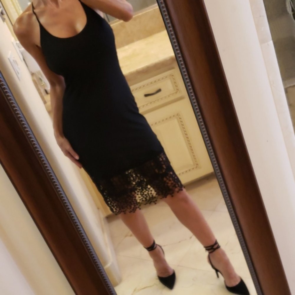 Blanc crochet bottom mesh dress, S. - Picture 2 of 14